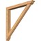 Ekena Millwork Traditional Traditional Smooth Bracket w/ Offset Brace, Western Red Cedar, 5 1/2"W x 46"D x 46"H BKT0604X46X46TRA01SWR - alternate 1